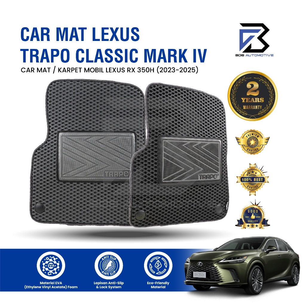 Karpet Mobil LEXUS RX 350h (2023 - Sekarang) Fullset Premium Anti Slip - Carmat Trapo Classic Mark IV Original - foto-sampul