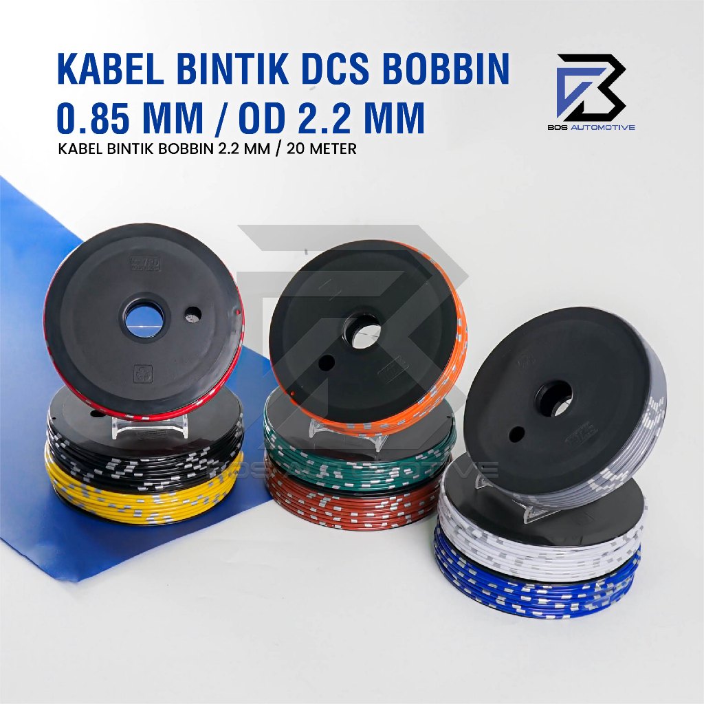 Kabel Bintik 0.85MM x 20M DCS Kabel Otomotif Body Mobil Motor Serabut Tembaga (BOBIN) - foto-produk-4