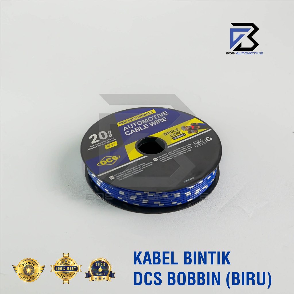 Kabel Bintik 0.85MM x 20M DCS Kabel Otomotif Body Mobil Motor Serabut Tembaga (BOBIN) - foto-variasi-4