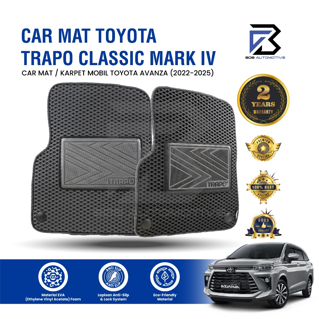 Karpet Mobil TOYOTA AVANZA (2022 - Sekarang) Fullset Premium Anti Slip - Car Mats Trapo Classic Mark IV Original
