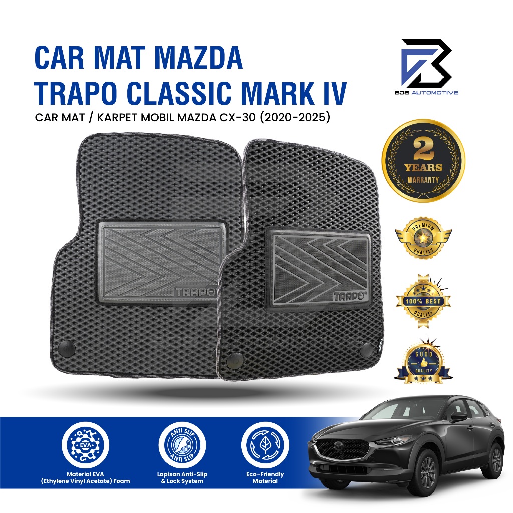 Karpet Mobil MAZDA CX-30 (2020 - Sekarang) - Karpet Mobil Fullset Premium Anti Slip - Carmat Trapo Classic Mark IV Original