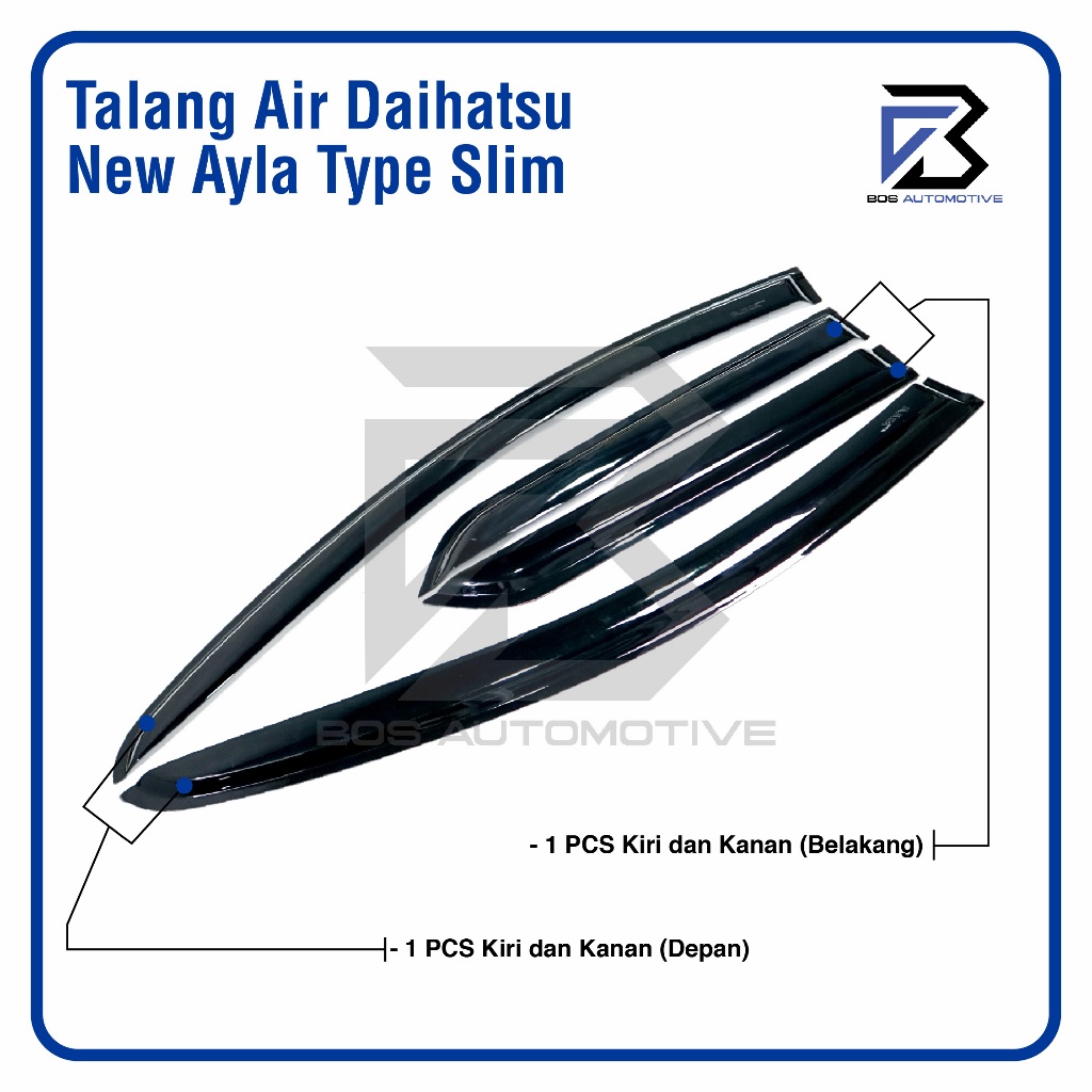 Talang Air Pintu Mobil Daihatsu New Ayla 2022 - 2023 Model Slim 4 Pintu - foto-produk-3