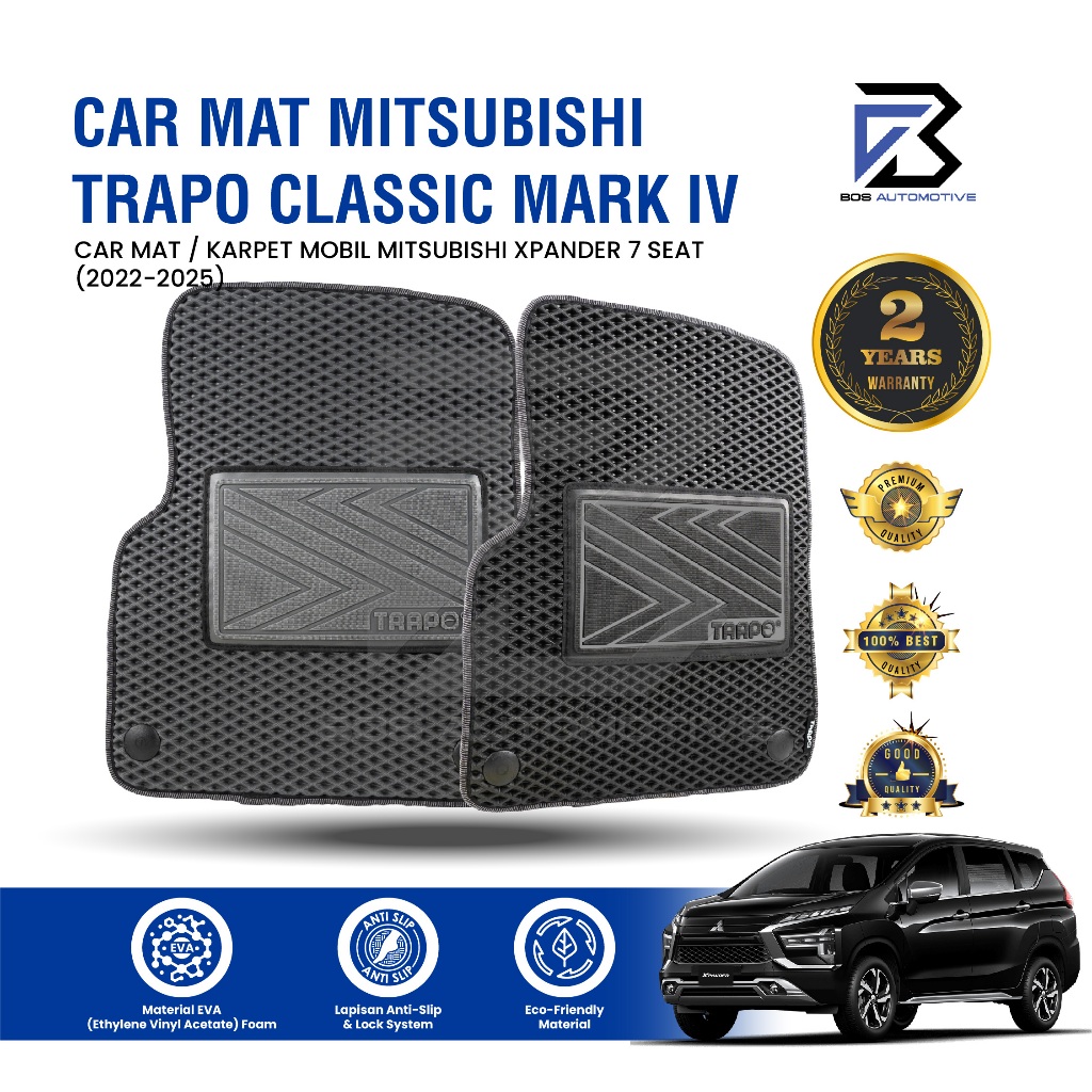 Karpet Mobil MITSUBISHI XPANDER 7 Seater (2017 - 2021) - Karpet Mobil Fullset Premium Anti Slip - Carmat Trapo Classic Mark IV Original