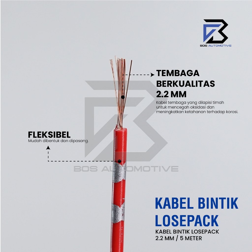 Kabel Bintik AVSS 0.85MM x 5M Kabel Otomotif Body Mobil Motor Serabut Tembaga - foto-produk-3