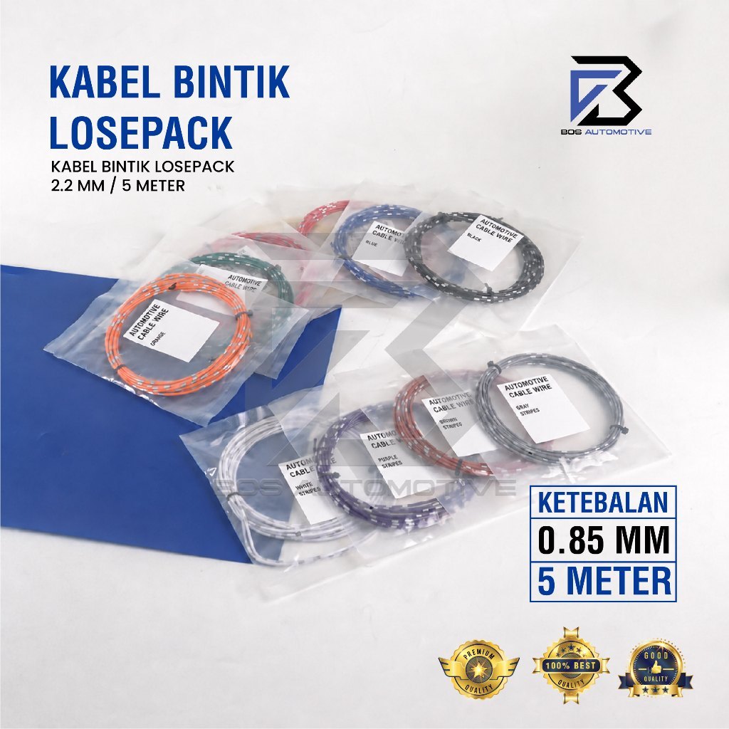 Kabel Bintik AVSS 0.85MM x 5M Kabel Otomotif Body Mobil Motor Serabut Tembaga