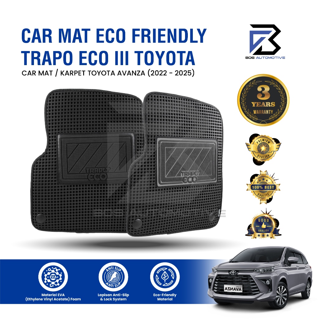 Karpet Mobil Toyota Avanza (2022 - Sekarang) Fullset Premium Anti Slip - Car Mats Trapo Eco III Original