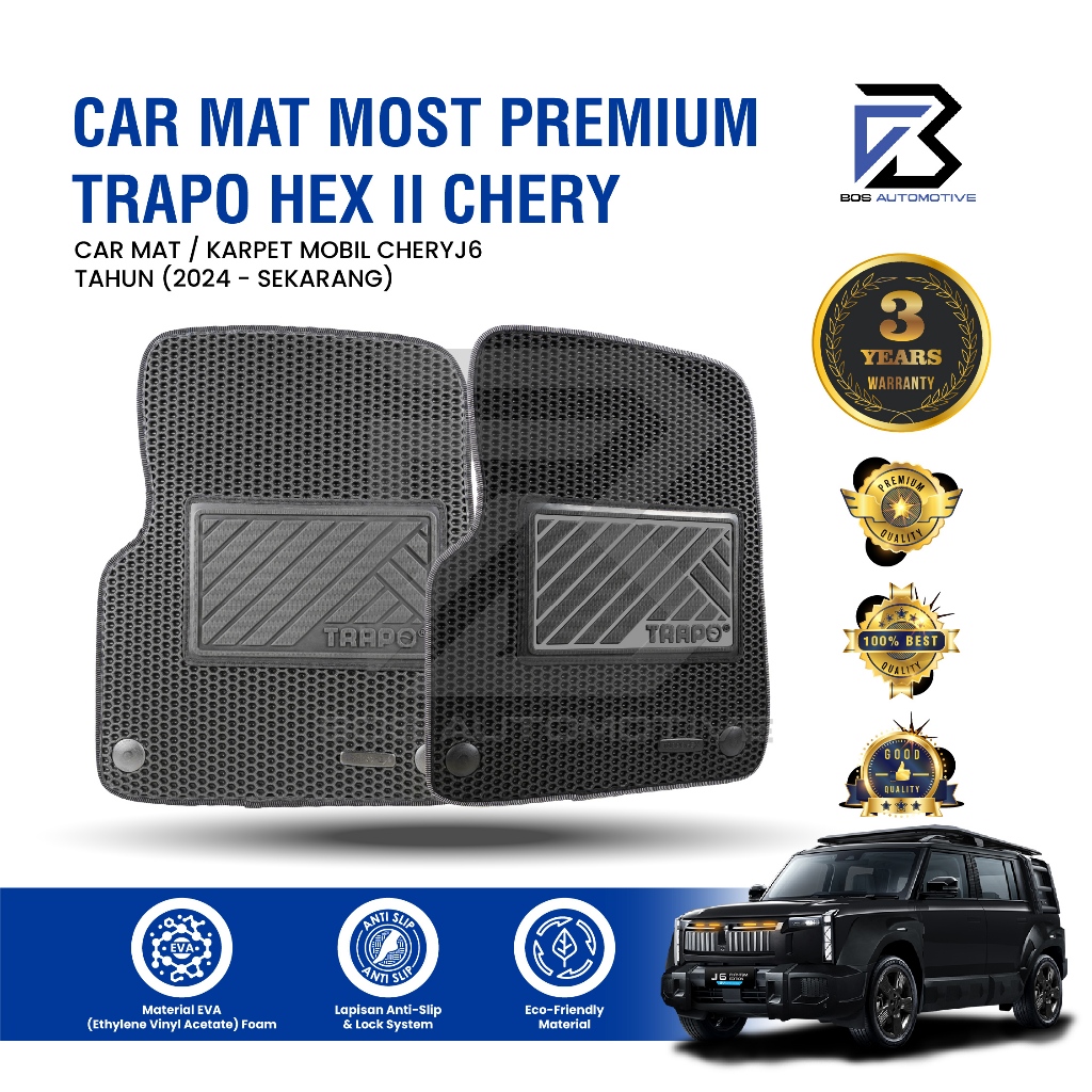 Karpet Mobil CHERY J6 (2024 - Sekarang) Car Mats Trapo Hex II Original - foto-sampul
