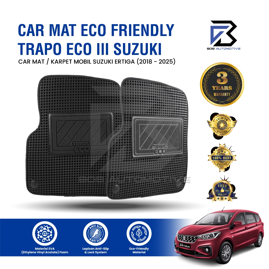 Karpet Mobil Suzuki Ertiga (2018-Sekarang) Fullset Premium Anti Slip - Car Mats Trapo Eco III Original