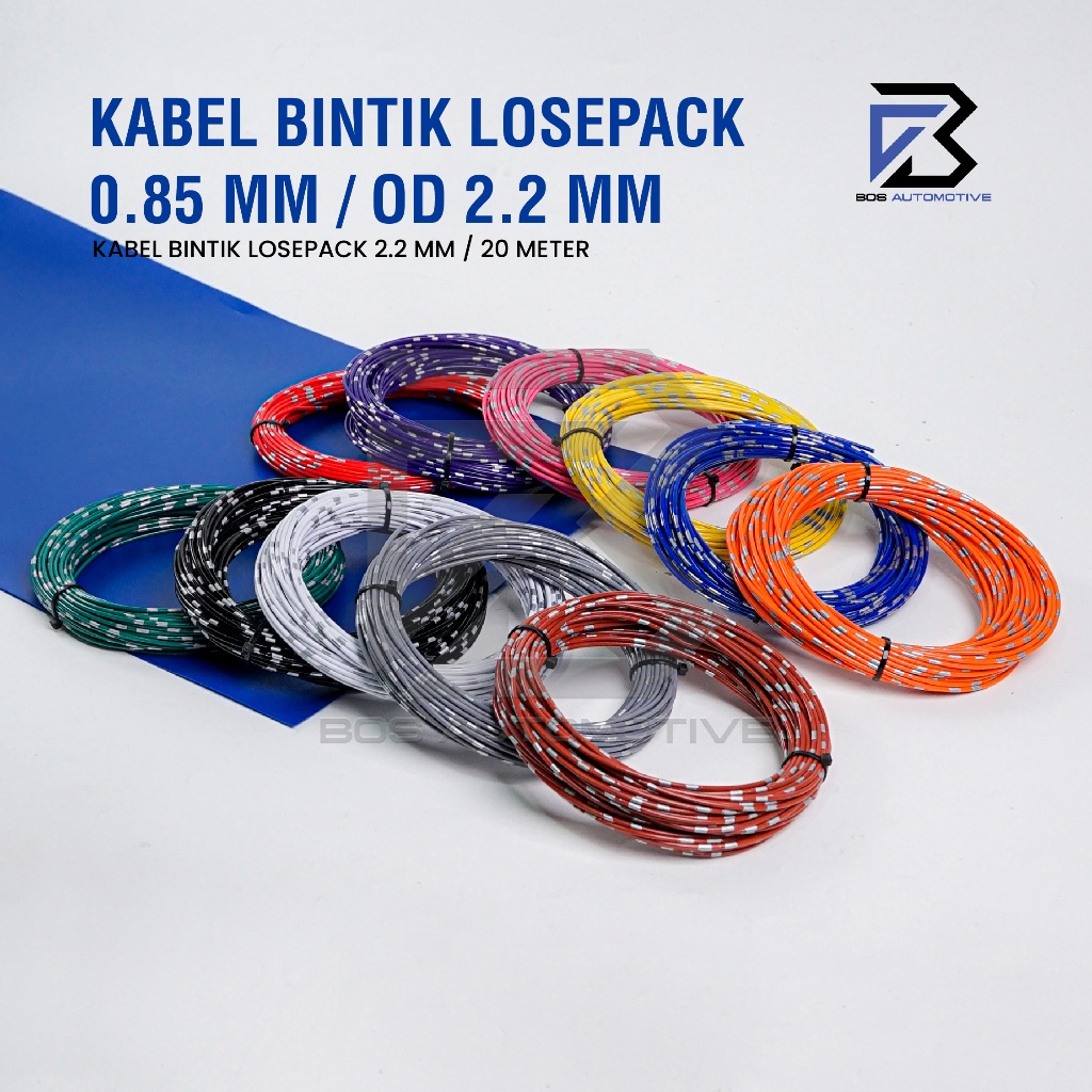 Kabel Bintik AVSS 0.85MM x 20M Kabel Otomotif Body Mobil Motor Serabut Tembaga - foto-produk-3