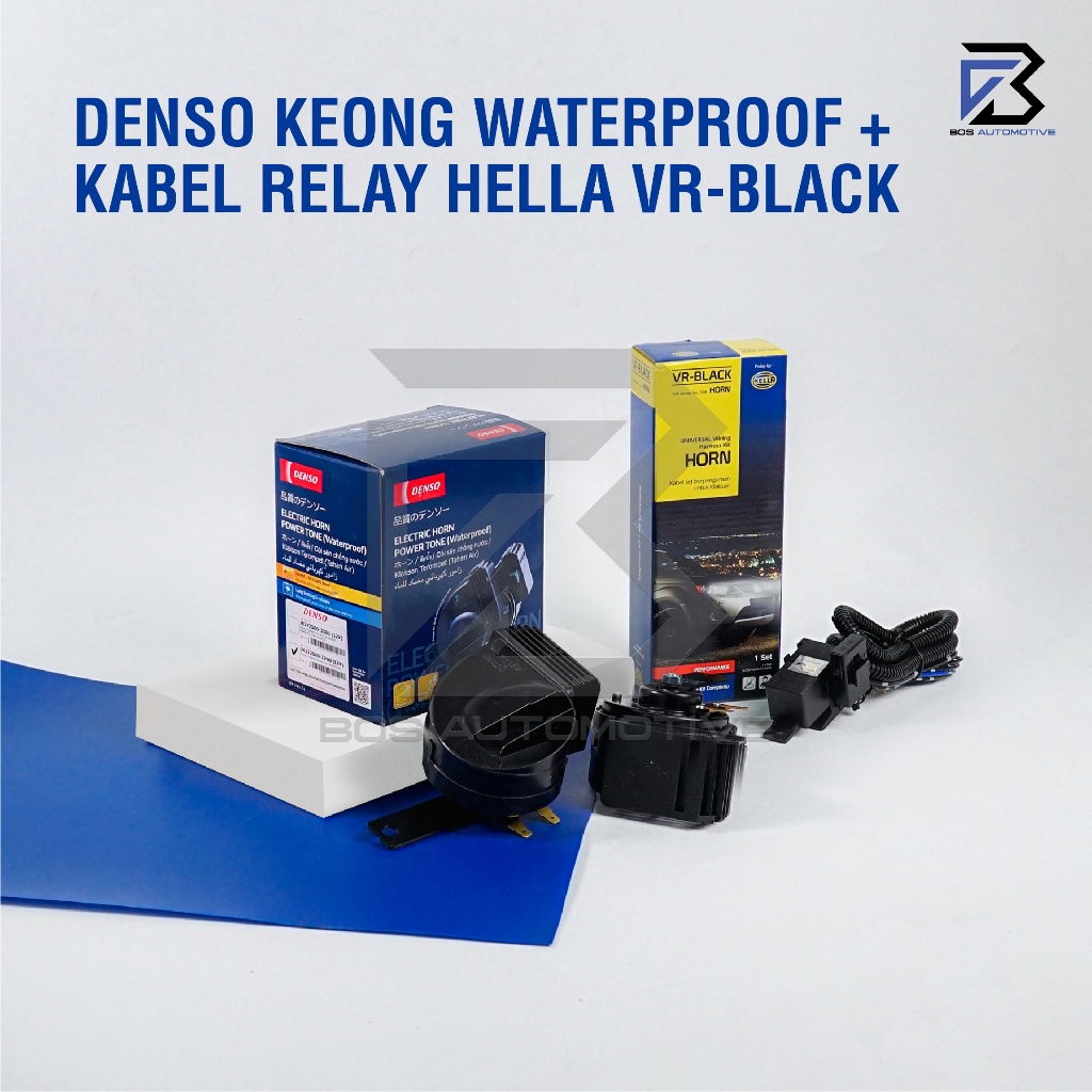 Klakson Keong Mobil Motor DENSO Keong Waterproof dengan Kabel Relay Set Klakson 12v - foto-variasi-3