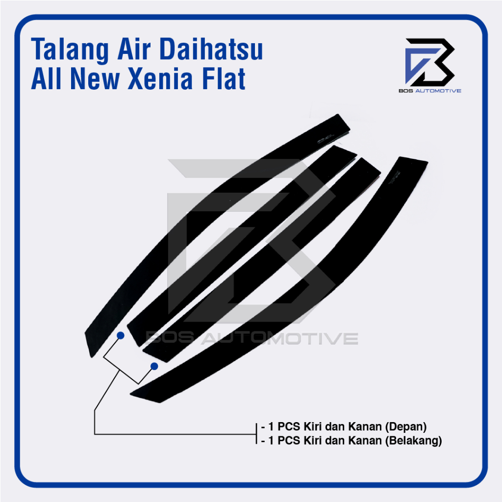 Talang Air Pintu Mobil Daihatsu All New Xenia 2011 â€“ 2015 Model Flat Rata 4 Pintu - foto-produk-4