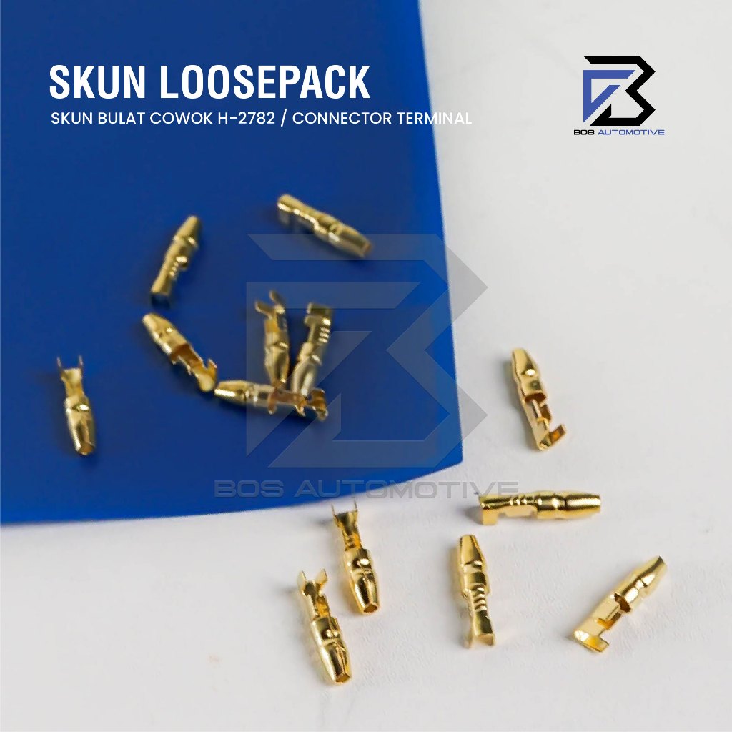 Terminal Skun Cowok Bulat H-2782 Konektor Kabel Male Berkualitas (LOSSE PACK) - foto-produk-1