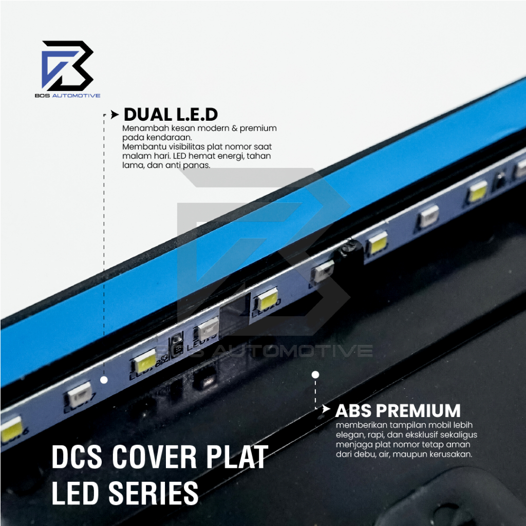DCS Cover / Dudukan / Tempat / Frame / Breket / Bingkai / Rumah / Tatakan Plat Nomor Mobil Model 2 lampu - foto-produk-3