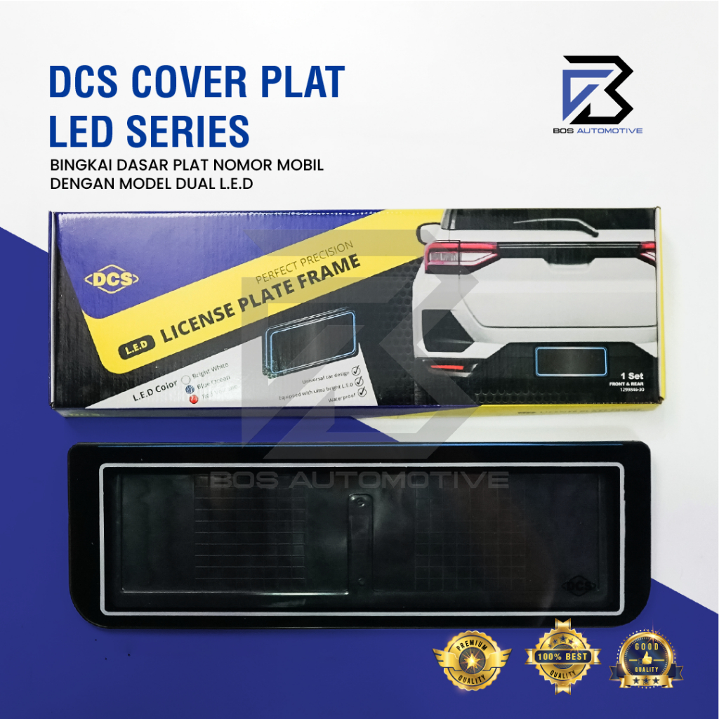 DCS Cover / Dudukan / Tempat / Frame / Breket / Bingkai / Rumah / Tatakan Plat Nomor Mobil Model 2 lampu