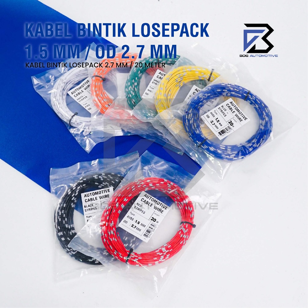 Kabel Bintik AVSS 1.5MM x 20M Kabel Otomotif Body Mobil Motor Serabut Tembaga - foto-produk-4