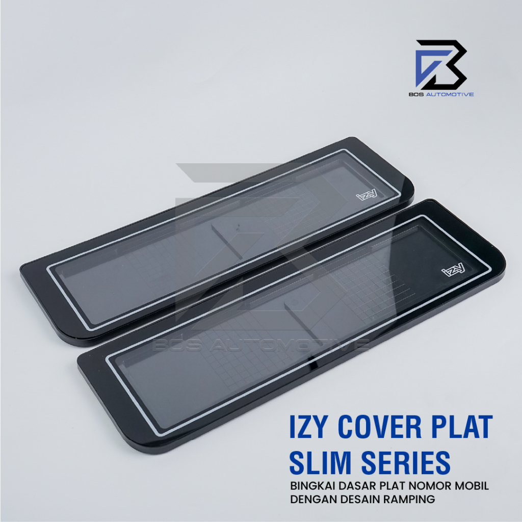 IZY Cover / Dudukan / Tempat / Frame / Breket / Bingkai / Rumah / Tatakan Plat Nomor Mobil Model Slim Series - foto-produk-1