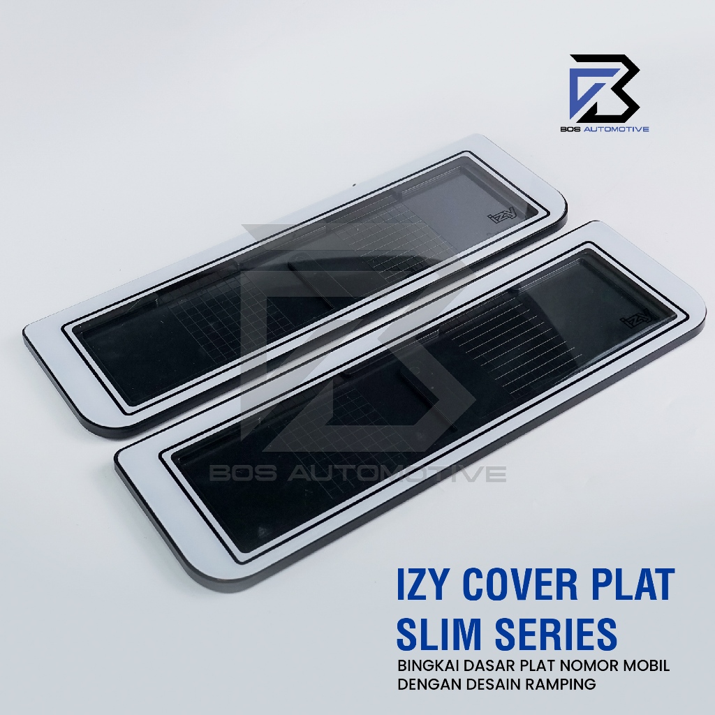 IZY Cover / Dudukan / Tempat / Frame / Breket / Bingkai / Rumah / Tatakan Plat Nomor Mobil Model Slim Series - foto-produk-2