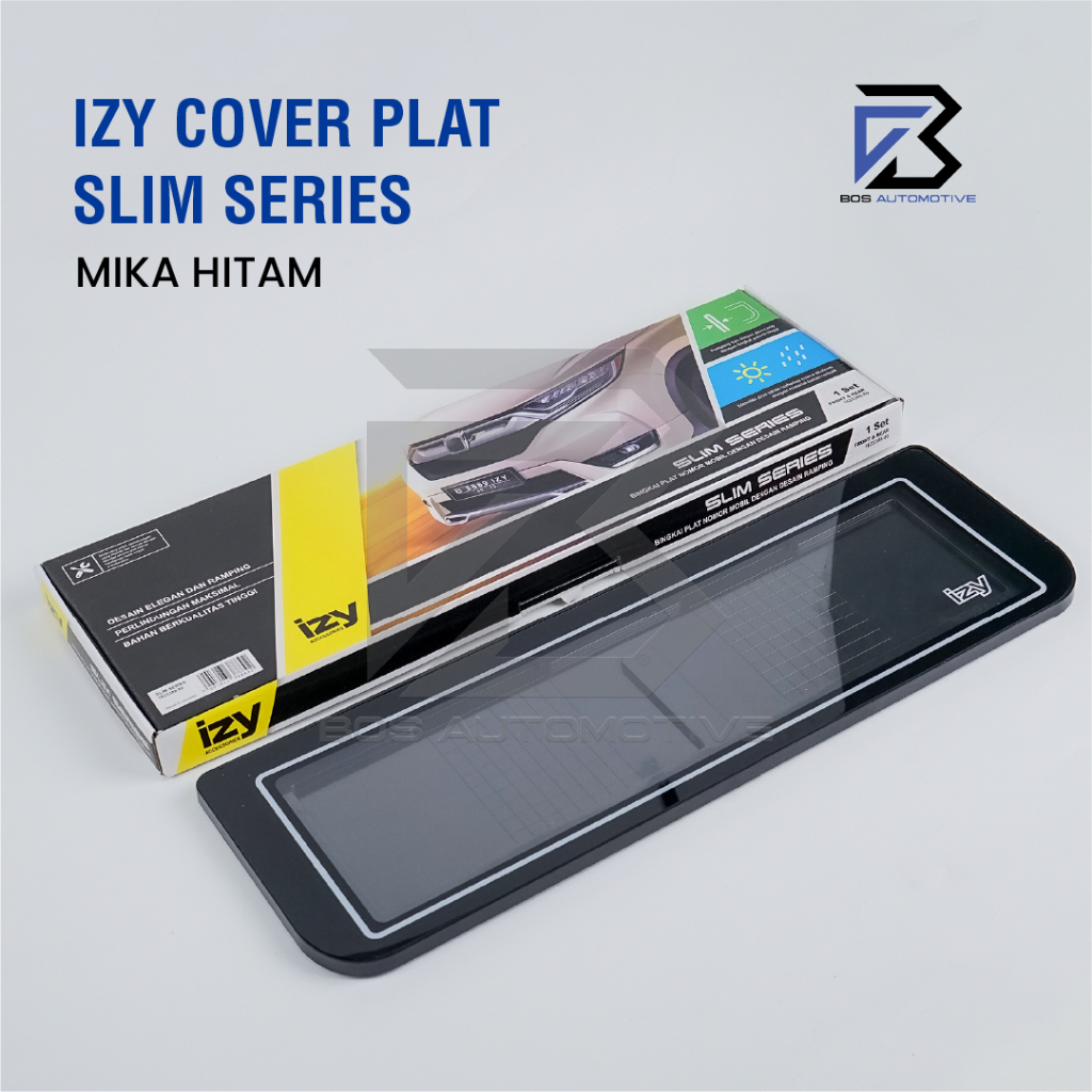 IZY Cover / Dudukan / Tempat / Frame / Breket / Bingkai / Rumah / Tatakan Plat Nomor Mobil Model Slim Series - foto-variasi-1