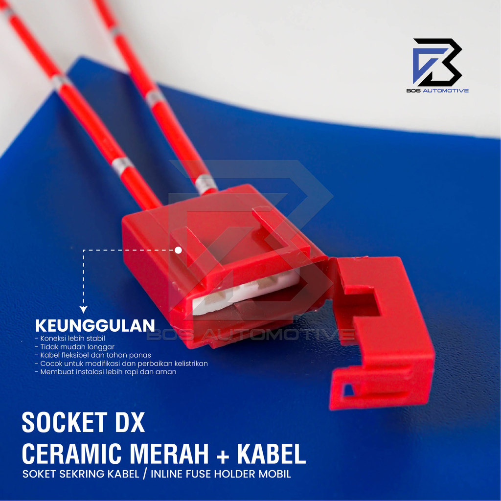 Soket Sikring Keramik / Rumah Sikring Tancap / Socket Sekring Fuse Box Ceramic - foto-produk-3