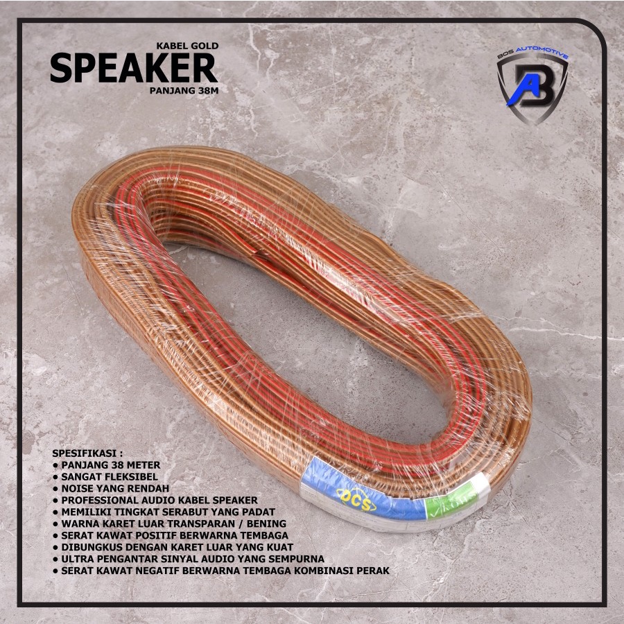 [DCS] Kabel Speaker / Kabel Klakson / Kabel Audio Mobil 2x50 0.112ccas 38M Serabut Tembaga - foto-sampul
