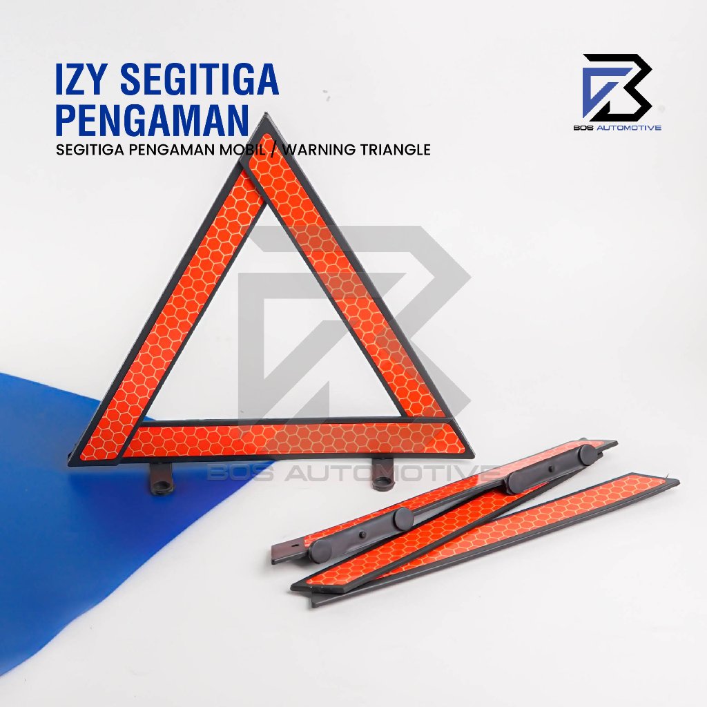 IZY Segitiga Pengaman Mobil Reflektor / Triangle Warming Sign Universal - foto-produk-1