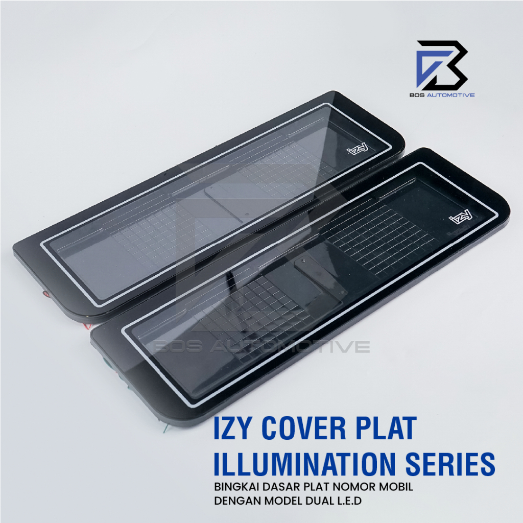 IZY Cover / Dudukan / Tempat / Frame / Breket / Bingkai / Rumah / Tatakan Plat Nomor Mobil Model 2 lampu - foto-produk-1