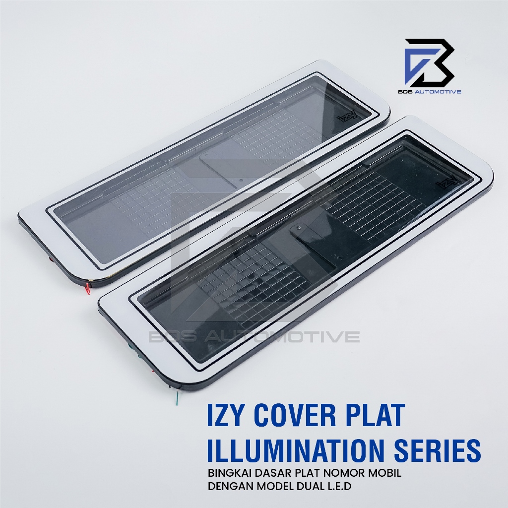 IZY Cover / Dudukan / Tempat / Frame / Breket / Bingkai / Rumah / Tatakan Plat Nomor Mobil Model 2 lampu - foto-produk-2