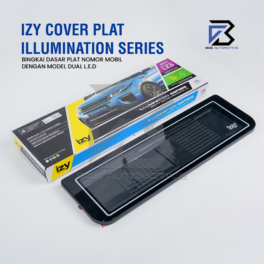 IZY Cover / Dudukan / Tempat / Frame / Breket / Bingkai / Rumah / Tatakan Plat Nomor Mobil Model 2 lampu