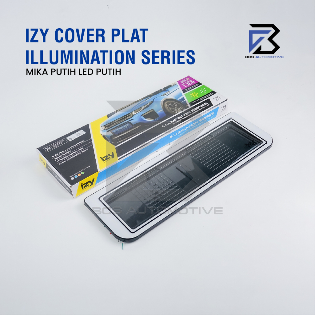 IZY Cover / Dudukan / Tempat / Frame / Breket / Bingkai / Rumah / Tatakan Plat Nomor Mobil Model 2 lampu - foto-variasi-3