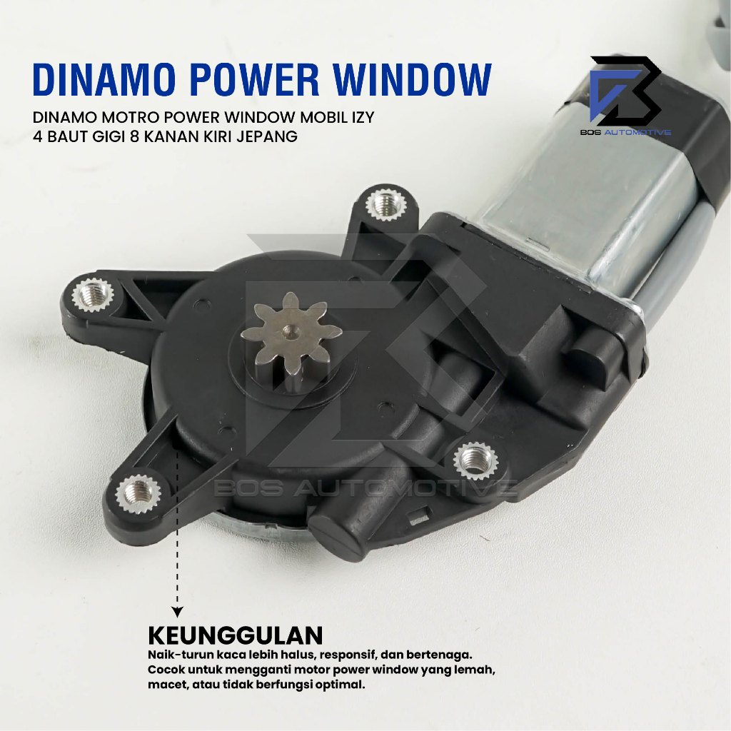 IZY Dinamo Motor Power Window Mobil 4 Baut Kiri Gigi 8 Japan Universal - foto-produk-3