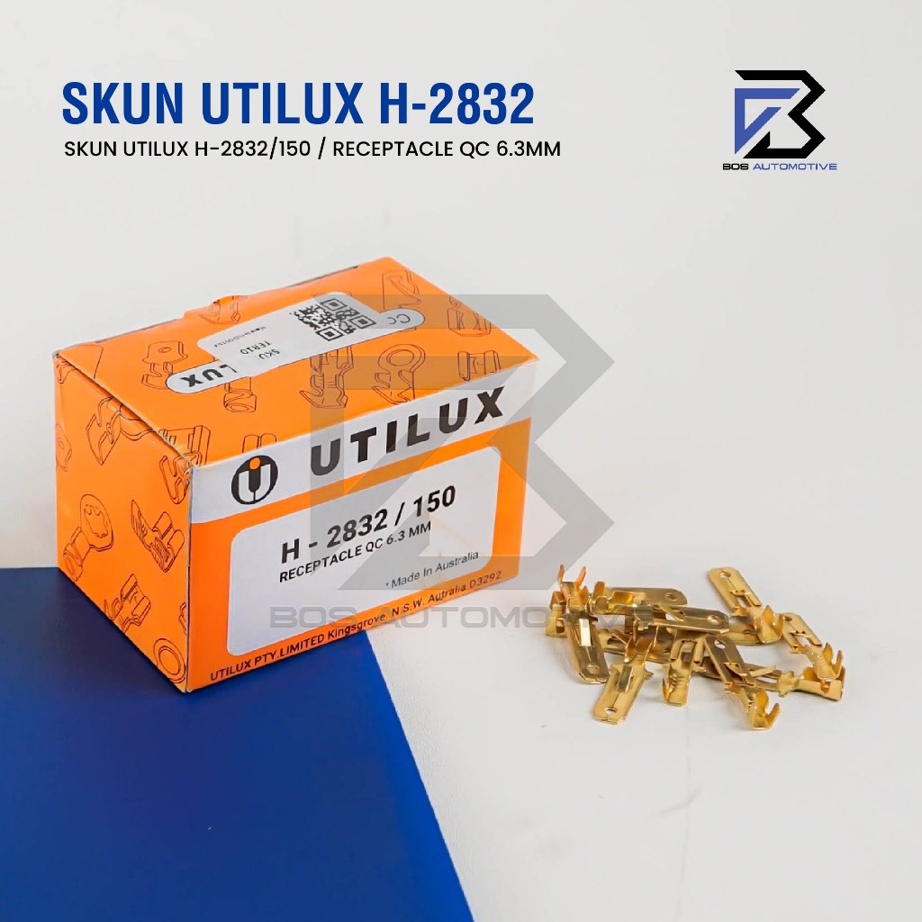 Terminal Skun Gepeng Cowok UTILUX H2832 Male Konektor Kabel Original - foto-produk-1