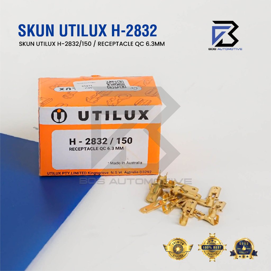 Terminal Skun Gepeng Cowok UTILUX H2832 Male Konektor Kabel Original