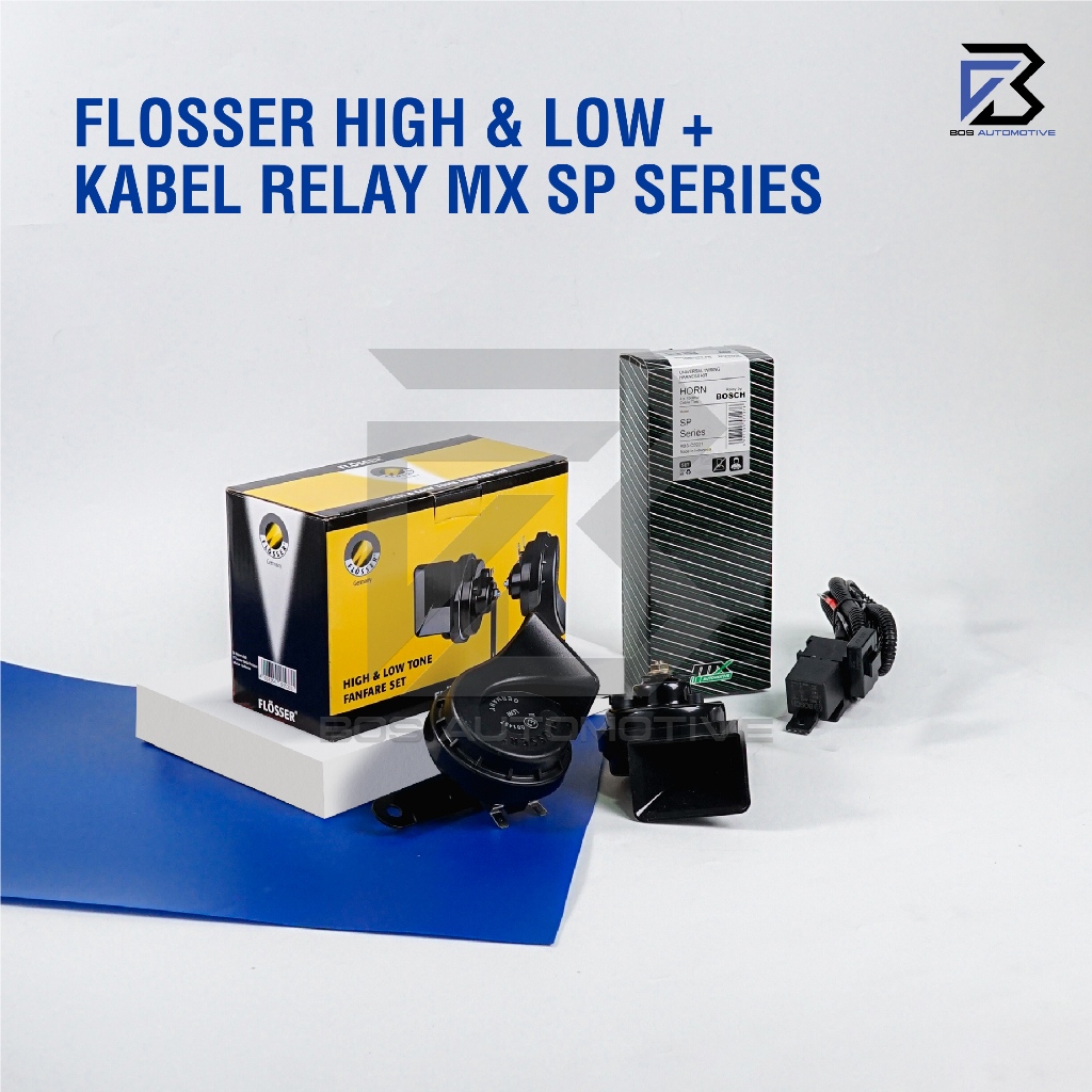 Klakson Keong Mobil Motor FLOSSER BMW Germany dengan Kabel Relay Set Klakson 12v Original - foto-variasi-3
