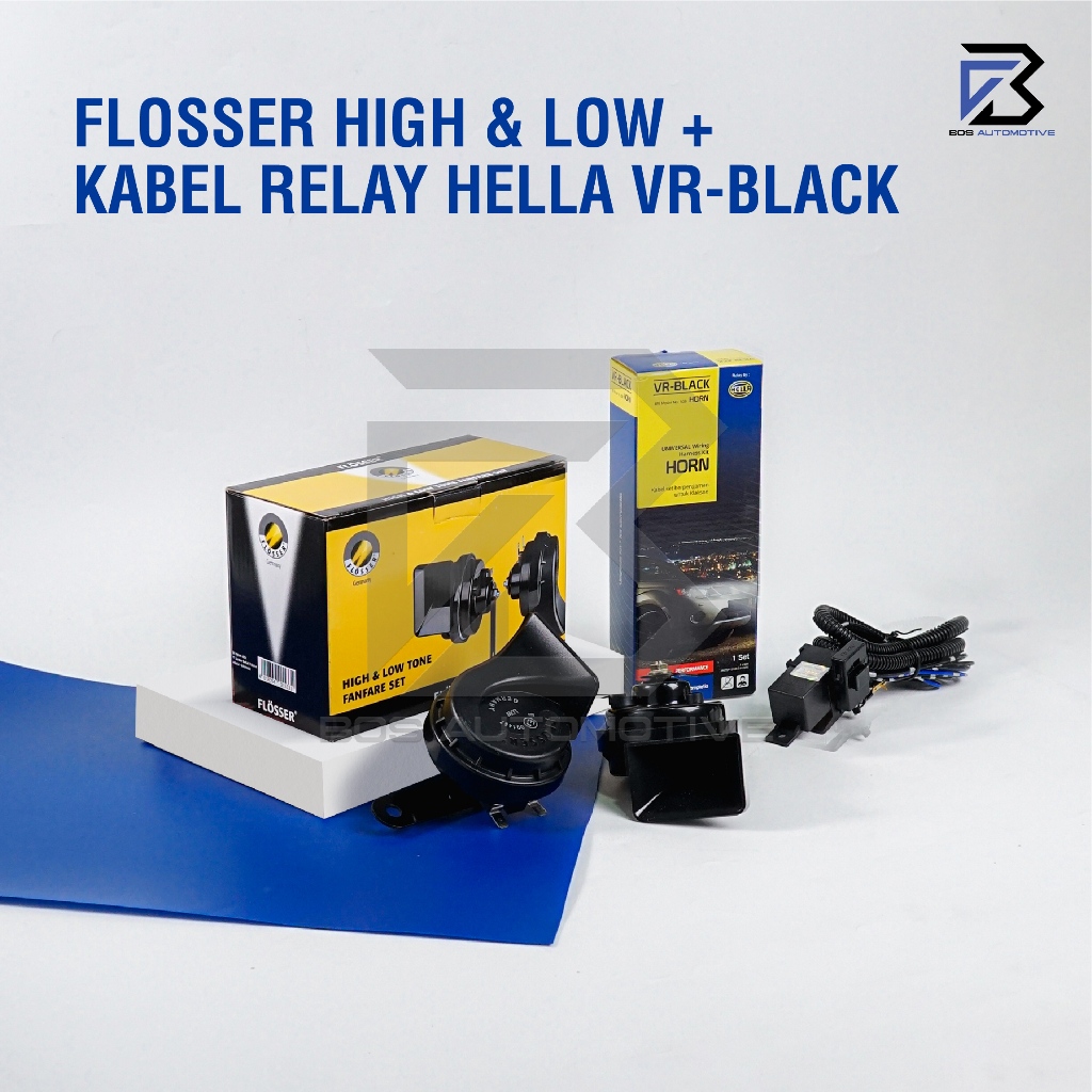 Klakson Keong Mobil Motor FLOSSER BMW Germany dengan Kabel Relay Set Klakson 12v Original - foto-variasi-4