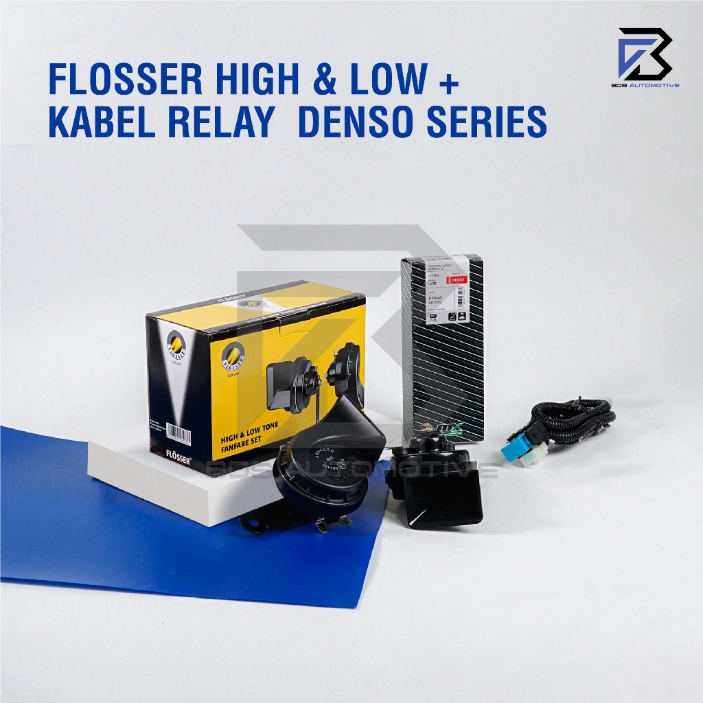Klakson Keong Mobil Motor FLOSSER BMW Germany dengan Kabel Relay Set Klakson 12v Original - foto-variasi-5