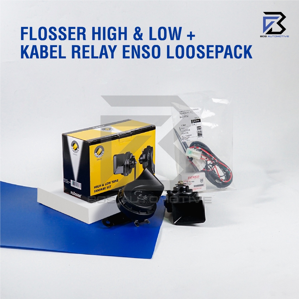 Klakson Keong Mobil Motor FLOSSER BMW Germany dengan Kabel Relay Set Klakson 12v Original - foto-variasi-6