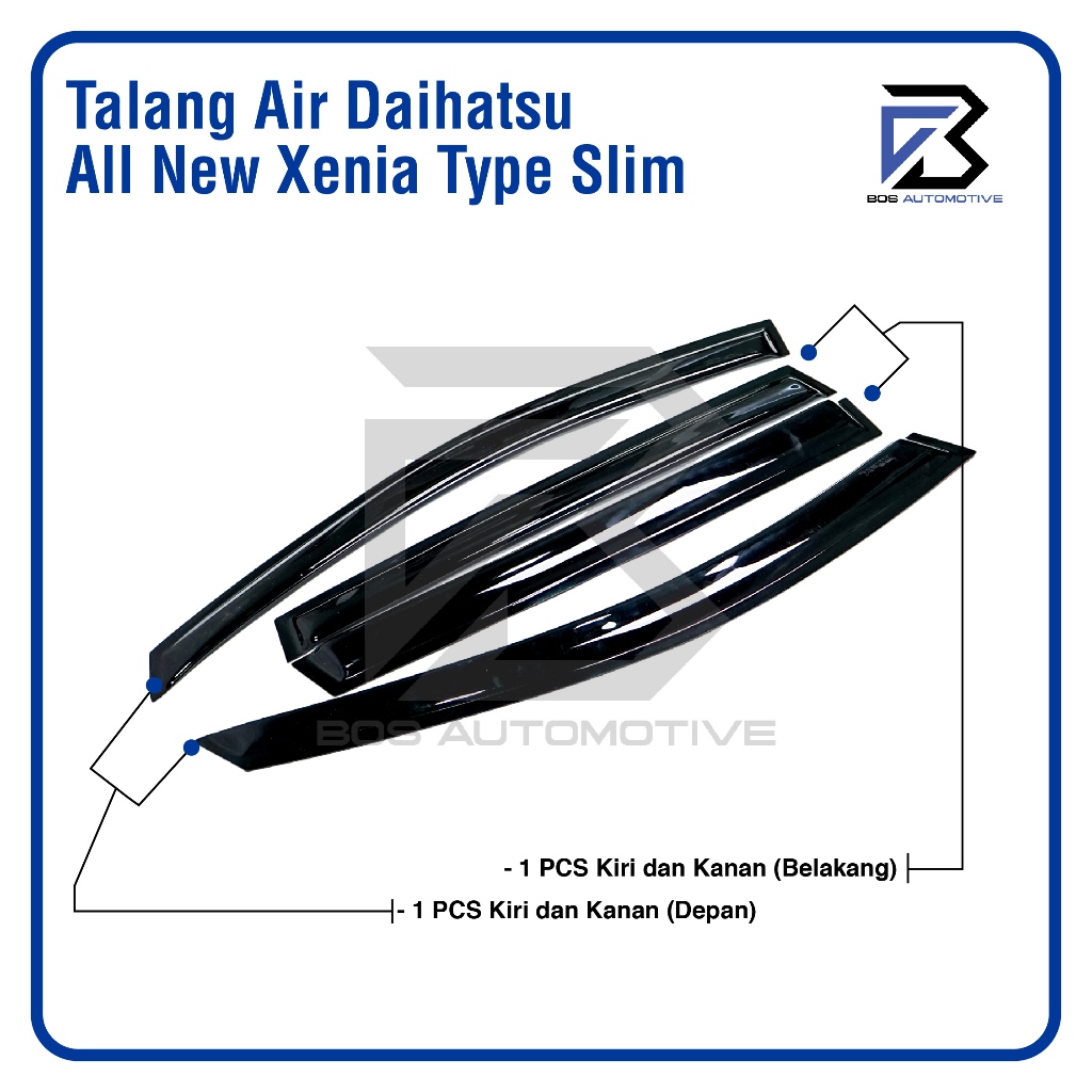Talang Air Pintu Mobil Daihatsu All New Xenia 2011 â€“ 2015 Model Slim 4 Pintu - foto-produk-3
