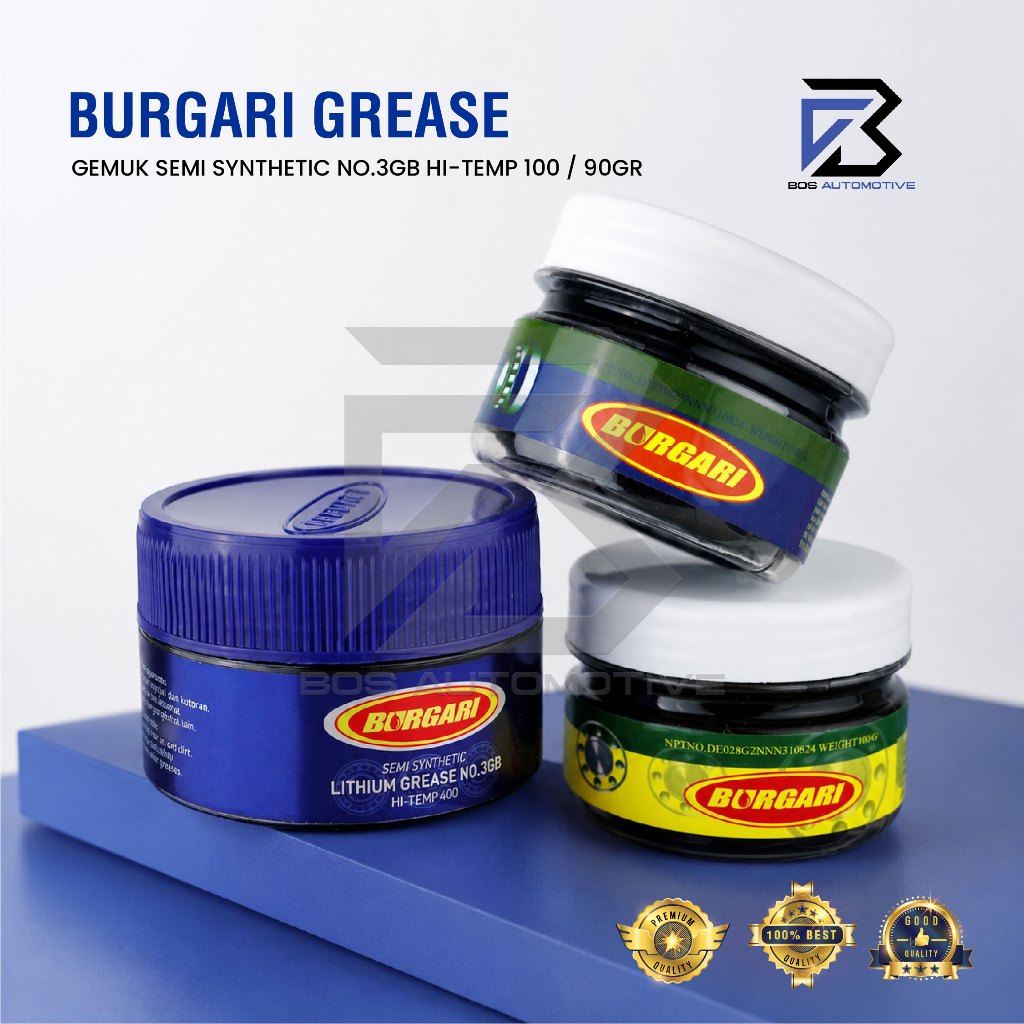 BURGARI GREASE - STEMPET - GEMUK SEMI SYNTHETIC NO.3GB HI-TEMP 100Gr 90Gr - foto-sampul