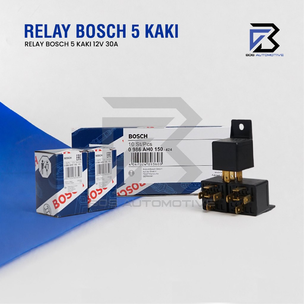 Relay Bosch Kaki 5 Pin 12V 30 Ampere Pemutus Arus Untuk Klakson Lampu Mobil Motor Original - foto-produk-4