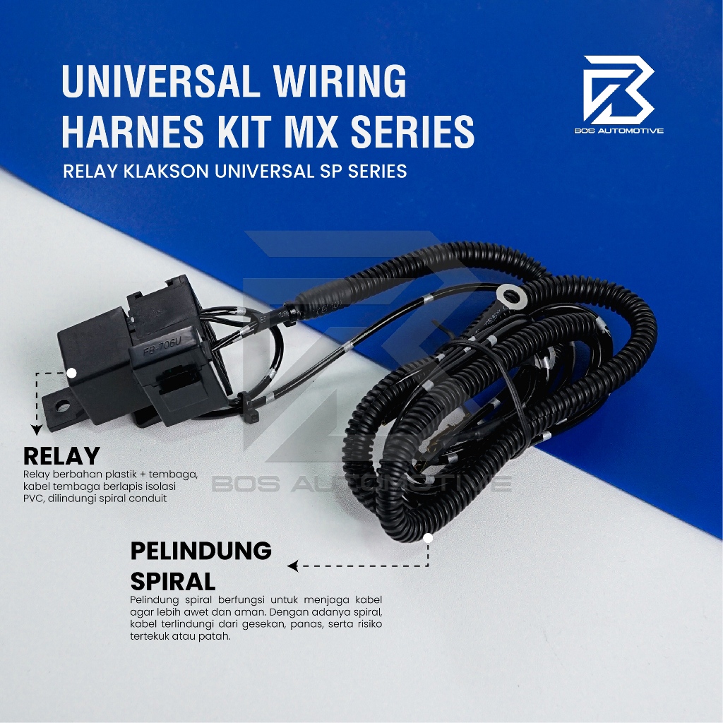 Kabel Relay Set Klakson MX SERIES Mobil Motor dengan Relay 12V Universal - foto-produk-3