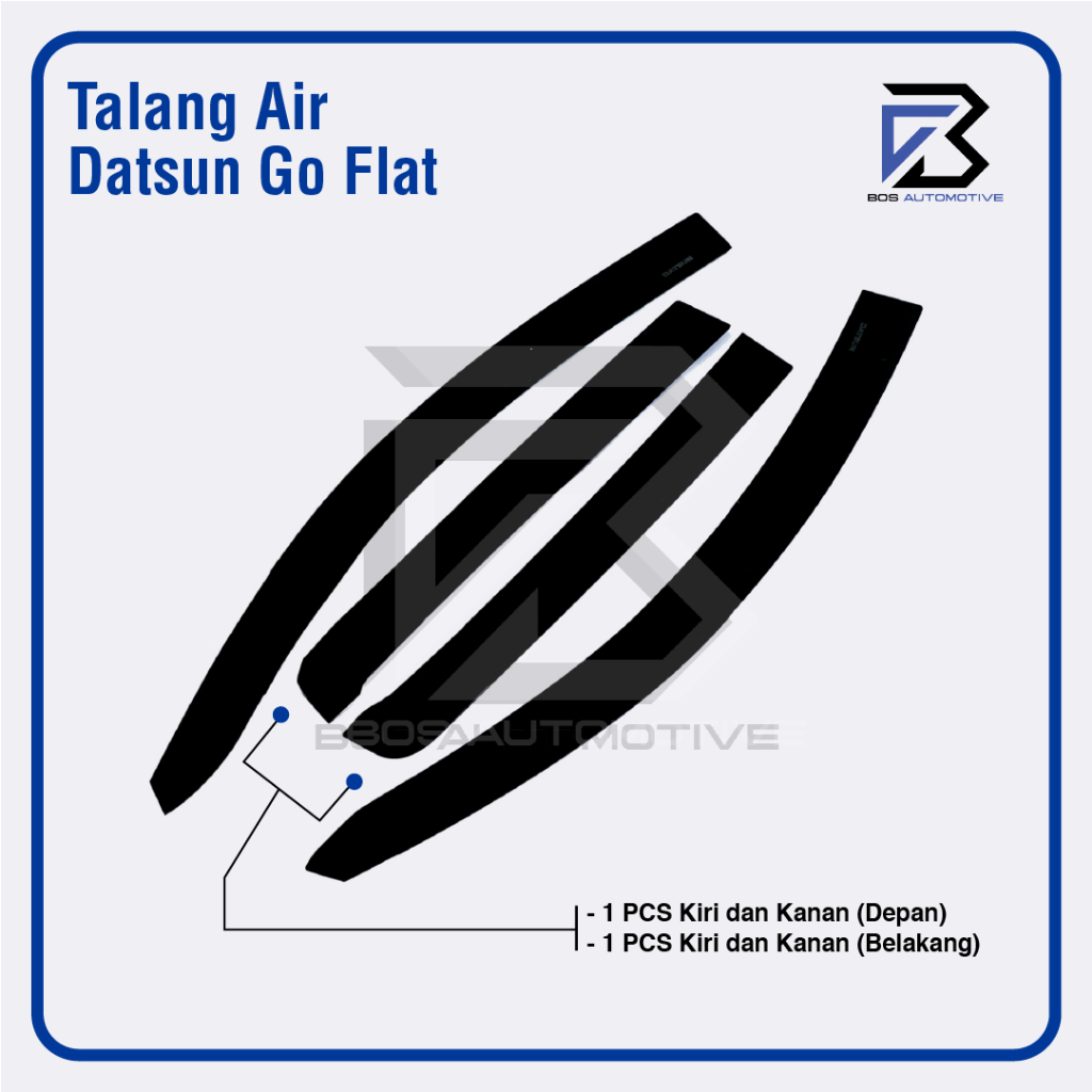 Talang Air Pintu Mobil Datsun GO+ Panca 2015 - 2022 Model Flat Rata  4 Pintu - foto-produk-4