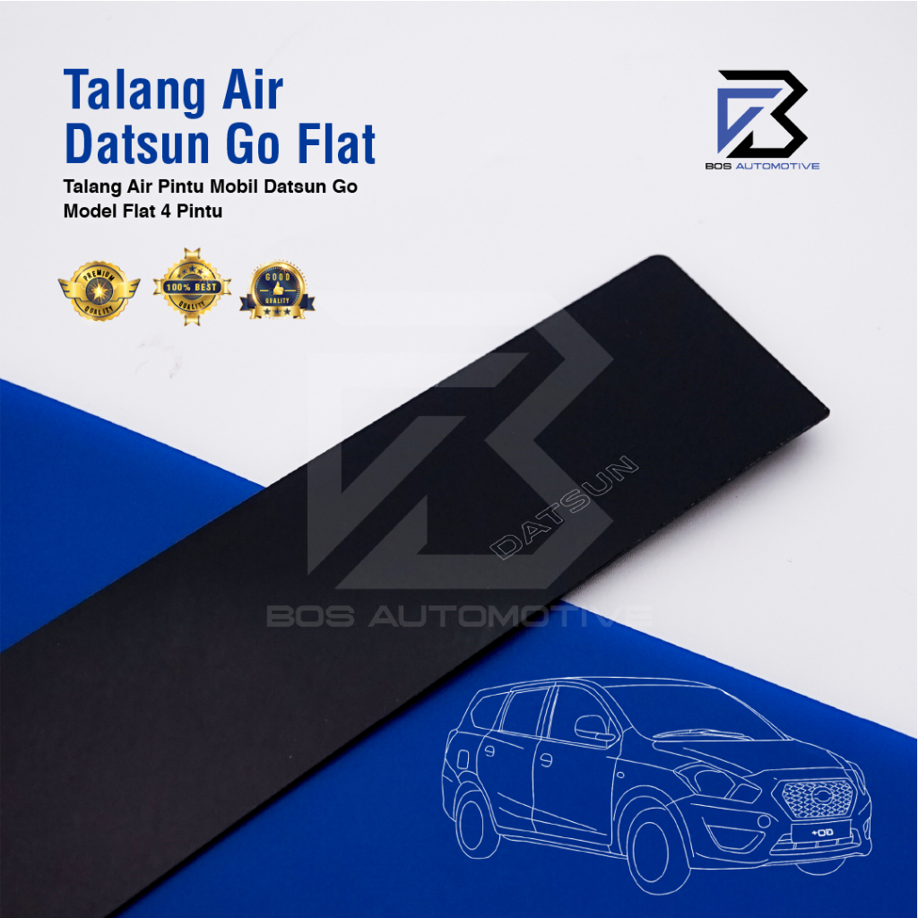 Talang Air Pintu Mobil Datsun GO+ Panca 2015 - 2022 Model Flat Rata  4 Pintu