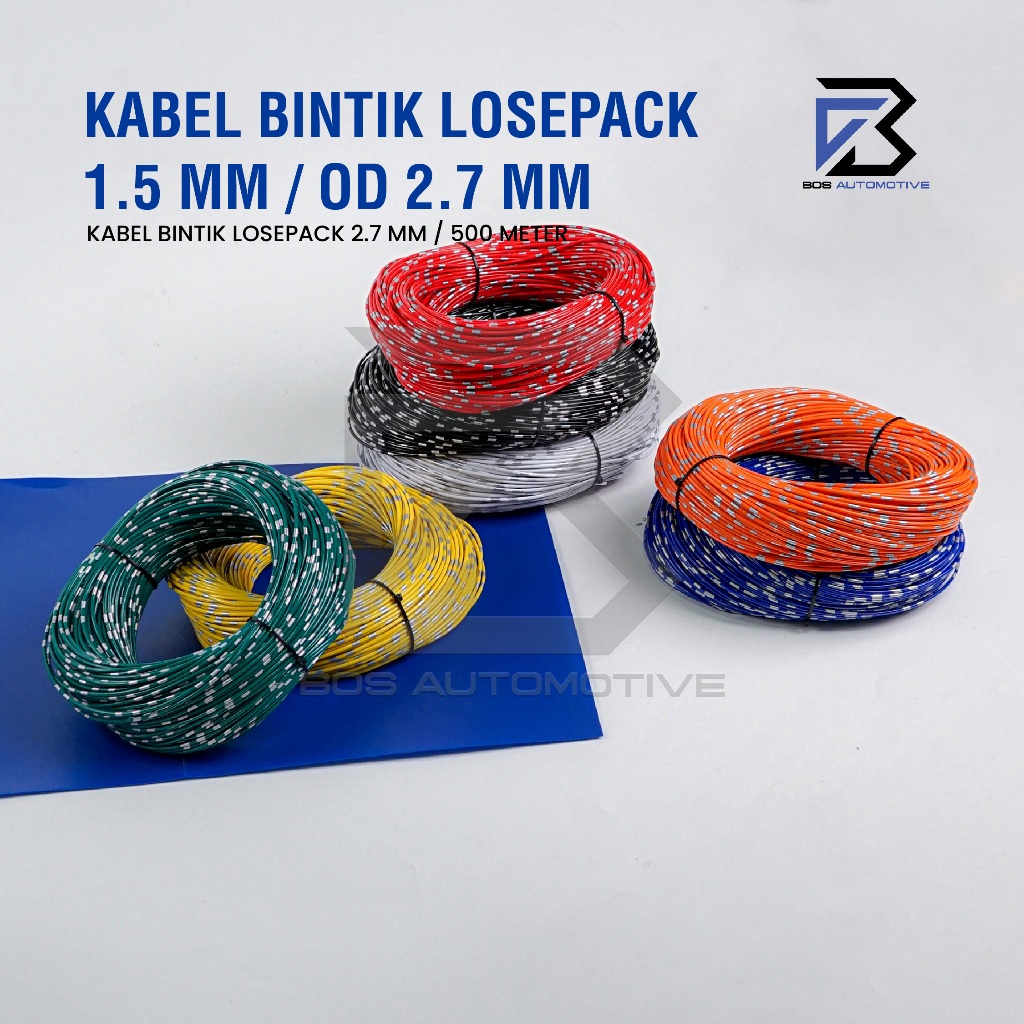 Kabel Bintik AVSS 1.5MM x 500M Kabel Otomotif Body Mobil Motor Serabut Tembaga - foto-produk-3