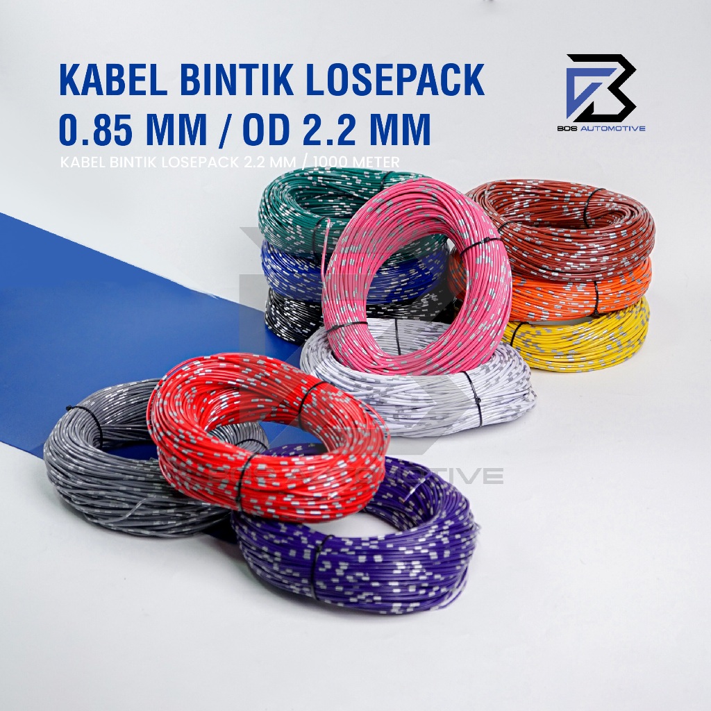 Kabel Bintik AVSS 0.85MM x 1000M Kabel Otomotif Body Mobil Motor Serabut Tembaga - foto-produk-3