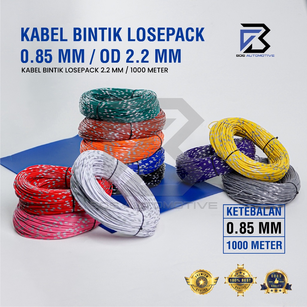 Kabel Bintik AVSS 0.85MM x 1000M Kabel Otomotif Body Mobil Motor Serabut Tembaga