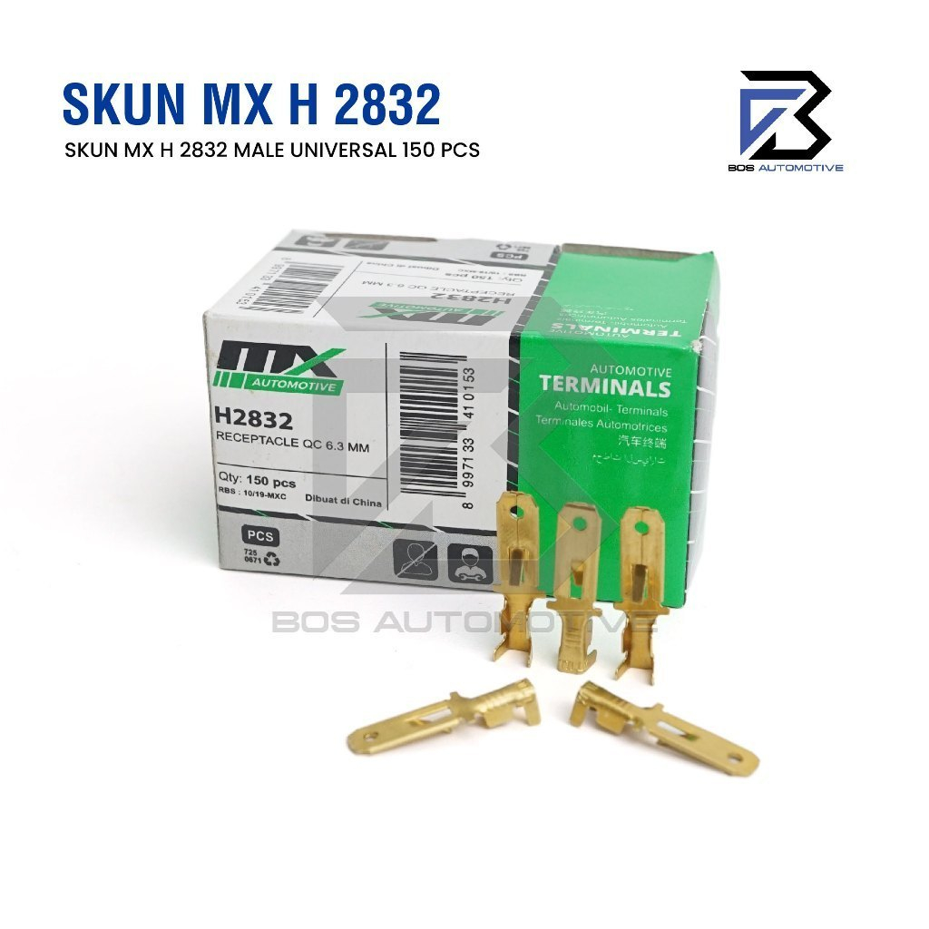 MX Terminal Skun Gepeng Cowok H2832 Male Konektor Kabel Original - foto-produk-1