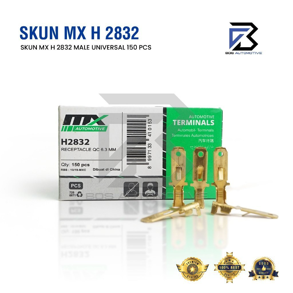 MX Terminal Skun Gepeng Cowok H2832 Male Konektor Kabel Original