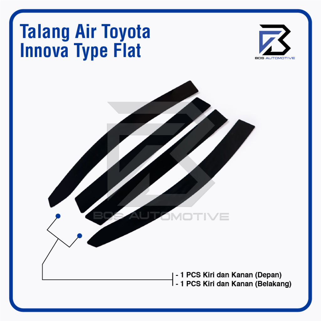 Talang Air Pintu Mobil Toyota Innova 2003 - 2015 Model Flat Rata 4 Pintu - foto-produk-4