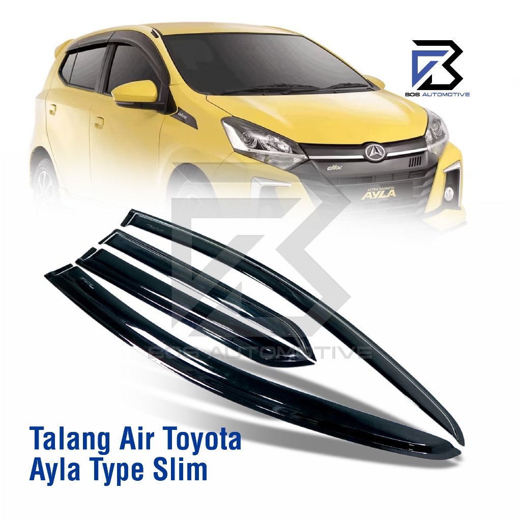Talang Air Pintu Mobil Daihatsu Ayla 2012 - 2019 Model Slim 4 Pintu - foto-produk-4
