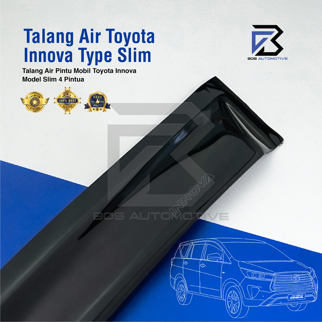 Talang Air Pintu Mobil Toyota Innova 2003 â€“ 2015 Model Slim 4 Pintu - foto-variasi-2